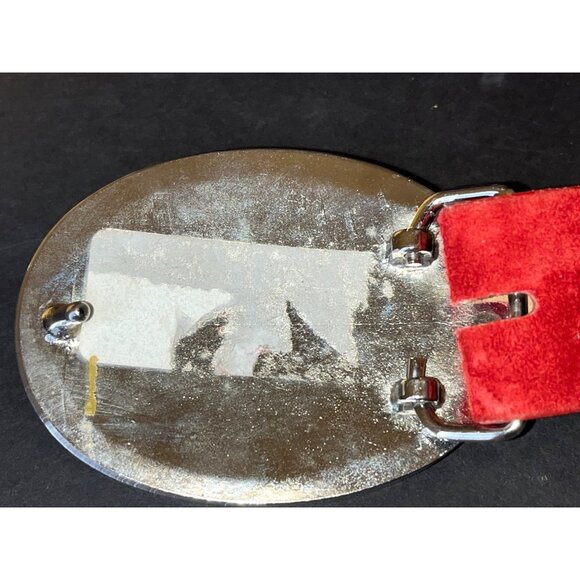 Red Rhinestone Crown Belt Buckle Genuine Leather Belt 30 In Sparkle Queen Jewels main image 6